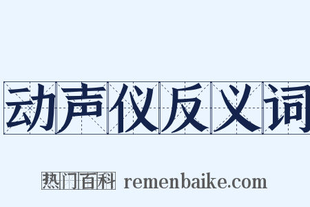 动声仪反义词是什么意思的图片